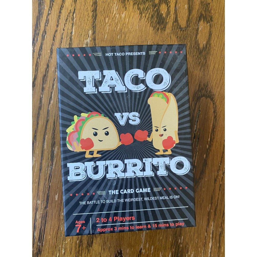 Taco Vs Burrito Card Game  2-4 Players  Age 7+  Hot Taco  Strategy & Fun  Innova